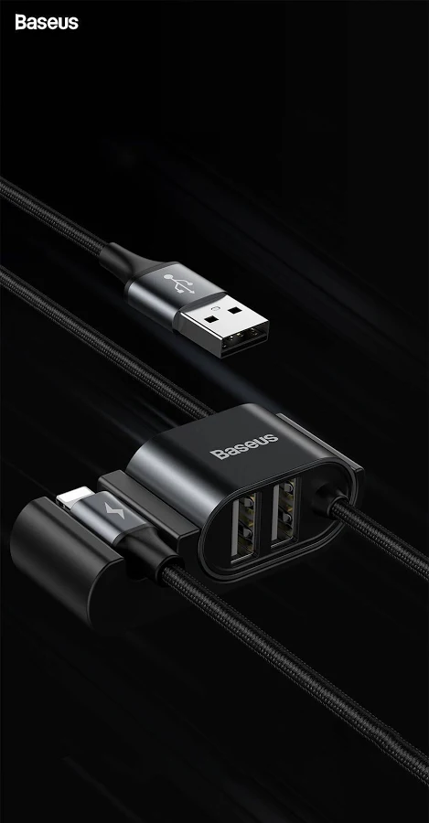 BASEUS SPECIAL DATA CABLE FOR BACKSEAT BLACK CALHZ-01 thumbnail 8