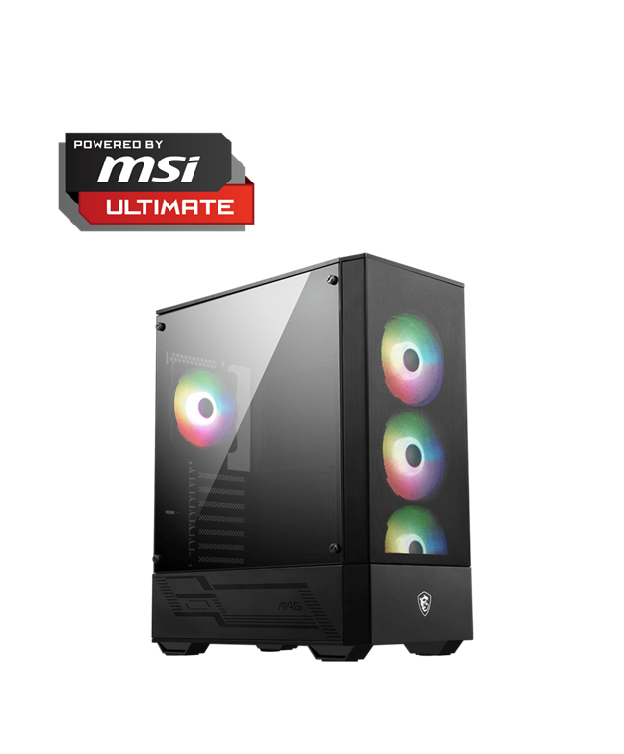 Powered by MSI Ultimate-INTEL I5-14400F,MSI Pro B760M-P LGA DDR5 1700 ATX Motherboard,MSI Spatium M560 PCIe 5.0 NVMe M.2 1TB,MSI VGA GEFORCE RTX 5060 8G GAMING TRIO OC,"MSI MAG A750GL PCIE5 POWER SUPPLY,MSI MAG CORE LIQUID 360MM COOLER,G.SKILL 16X2=32GB RAM DDR5 5600MHZ,MSI MAG FORGE 112R CASE 4 FANS