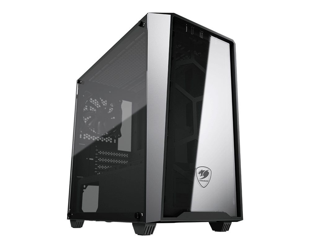 COUGAR COMPUTER TOWER CASE WITH TAMPERED GLASS SIDE WINDOW MG120-G
