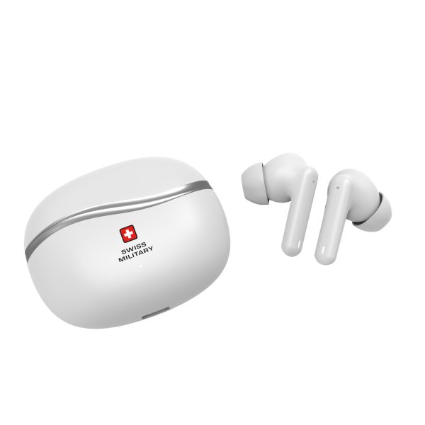 SWISS MILITARY VICTOR 4 ACTIVE NC ENC WIRELESS EARBUDS WHITE SM-VICTOR-4ANC-ENC-WHI thumbnail 2