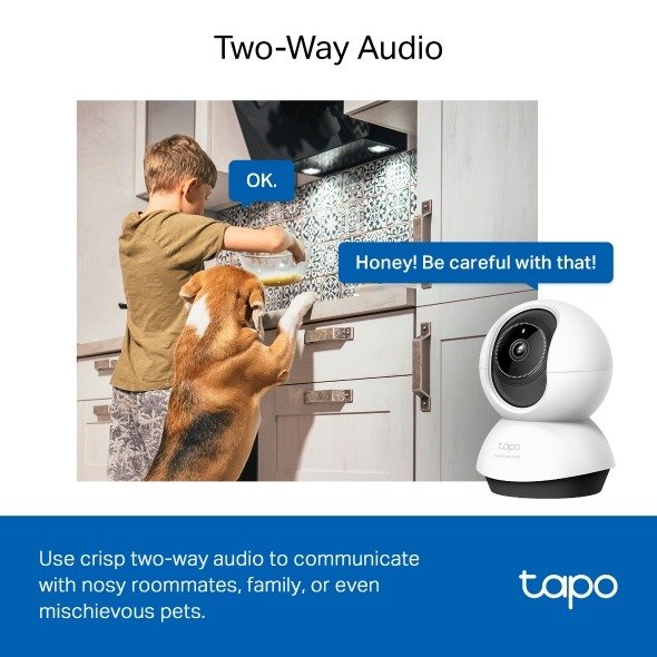 TP-Link Pan/Tilt AI Home Security WiFi Camera - Tapo 2K QHD TC72 thumbnail 4