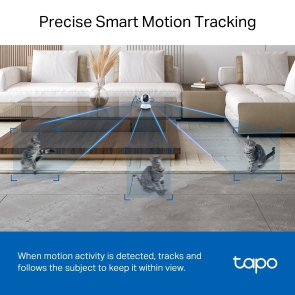 TP-Link Pan/Tilt AI Home Security WiFi Camera - Tapo 2K QHD TC72 thumbnail 3