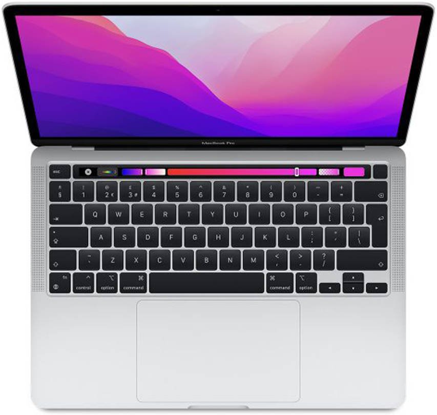 APPLE MACBOOK PRO 13 INCH M2 CHIP 8 CORE CPU 10 CORE GPU 8GB 256GB SILVER MNEP3 ARABIC