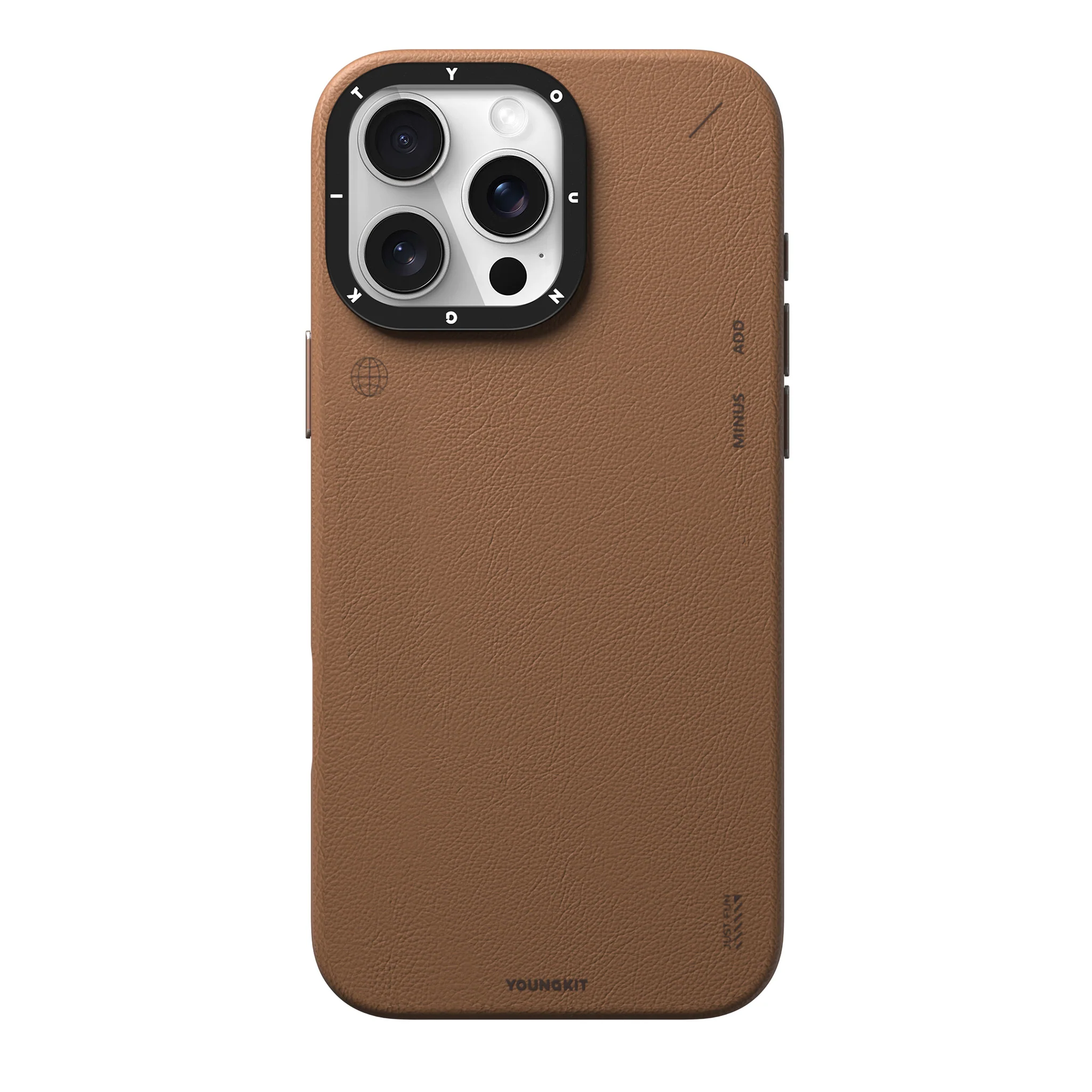YOUNGKIT IPHONE 16 PRO LEATHER CASE BROWN KJPZHJ003