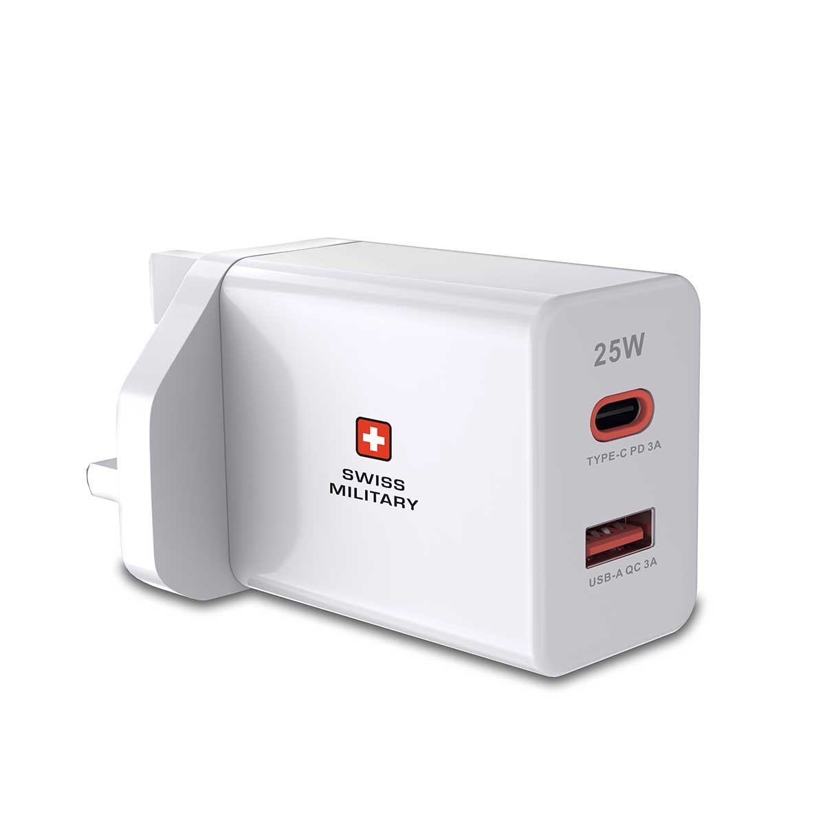 SWISS MILITARY 25W PD POWER STATION SUPER FAST CHARGER WHITE