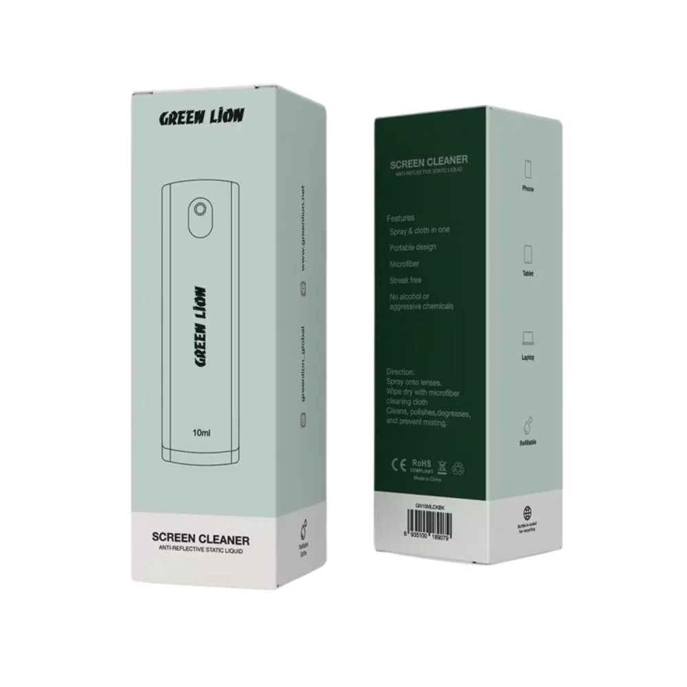 GREEN LION SCREEN CLEANER 10ML BLACK GN10MLCKBK