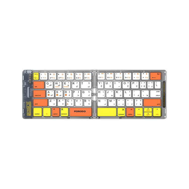 PORODO CRYSTAL SHELL WIRELESS KEYBOARD WHITE PD-ETK03-WH