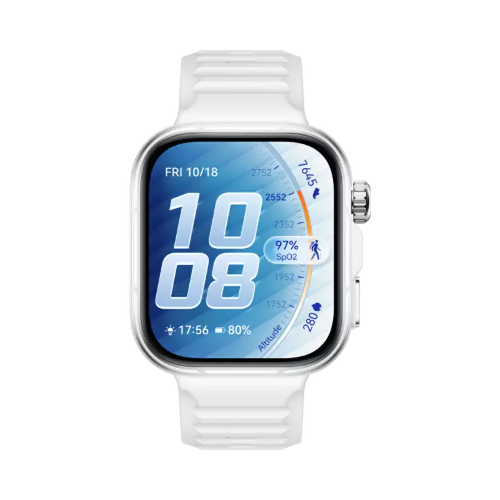 HUAWEI WATCH FIT 5 PRO WHITE ALUMINUM ALLOY CASE WHITE FLUOROELASTOMER STRAP NKI-B29 55020HRE