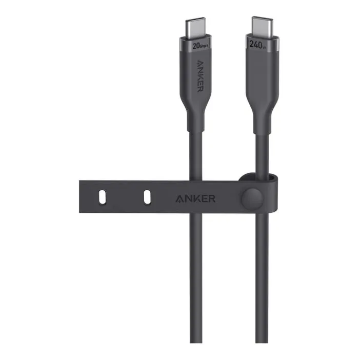 ANKER USB-C TO USB-C CABLE 3FT 240W 20 GBPS BIO-BASED BLACK A80N1H11