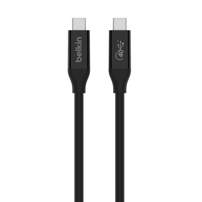BELKIN CONNECT USB C TO USB C 100W USB 4 CABLE 0.8M BLACK INZ001BT0.8MBK