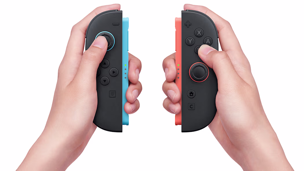 NINTENDO SWITCH 2 LEFT & RIGHT JOY-CON 2 CONTROLLERS BLUE RED thumbnail 4