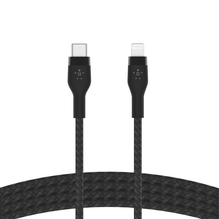 BELKIN BOOST CHARGE PRO FLEX USB C CABLE WITH LIGHTNING CONNECTOR BLACK CAA011BT1MBK