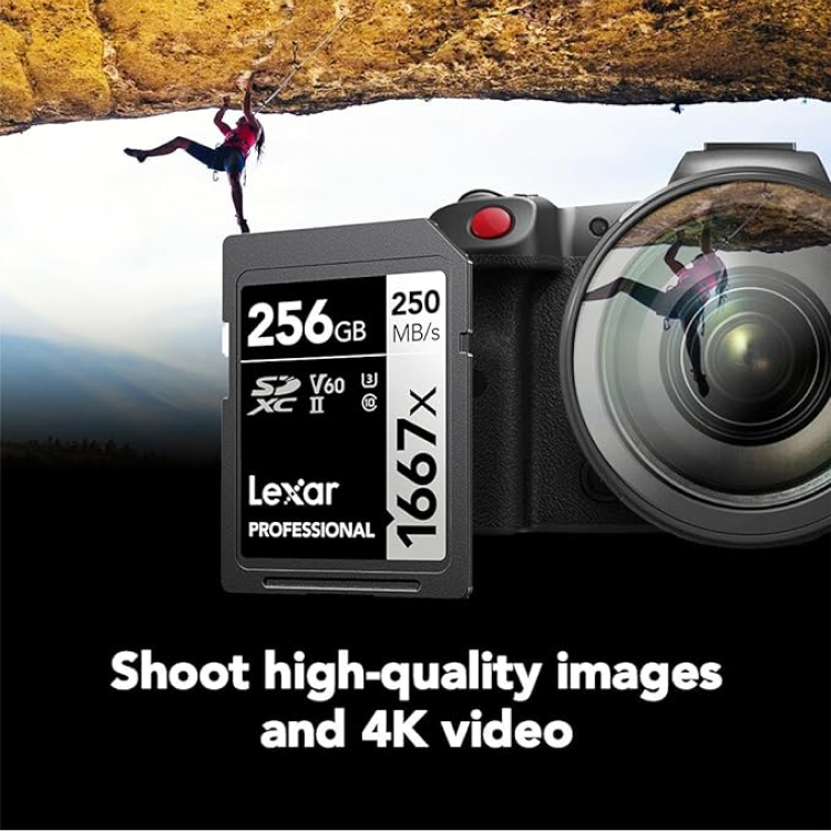Lexar® Professional 1667x SDXC™ UHS-II Memory Card - Silver Series, Up to 250MB/s High-Speed Performance thumbnail 6