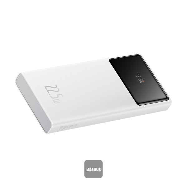 BASEUS STAR LORD DIGITAL DISPLAY FAST CHARGING 10000MAH PD 30W POWER BANK WHITE