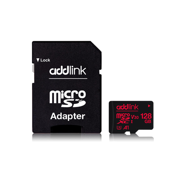ADDLINK MICROSDXC 128GB UHS-1 V30 U3 WITH ADAPTER AD128GBMSXU3A