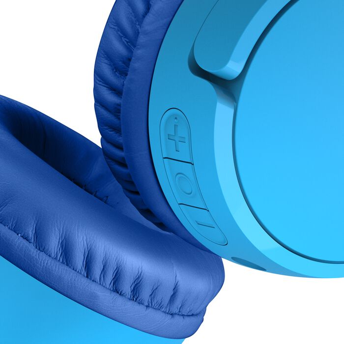 BELKIN SOUNDFORM MINI WIRELESS ON EAR HEADPHONES FOR KIDS WITH USB C BLUE AUD002BTBLV3 thumbnail 4