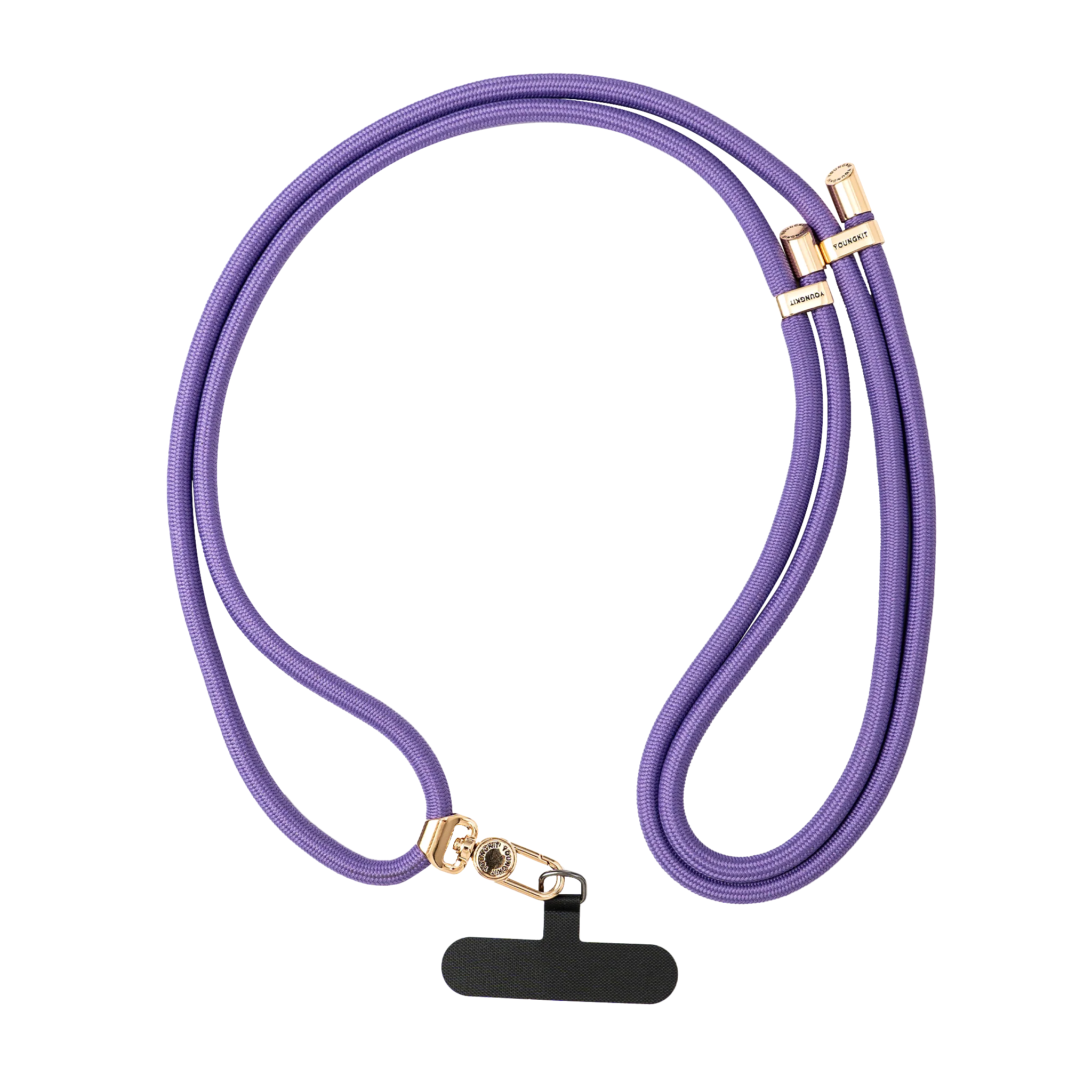 YOUNGKIT CROSSBODY LANYARD WITH STRAP CARD 7.0 MM PURPLE YQ001