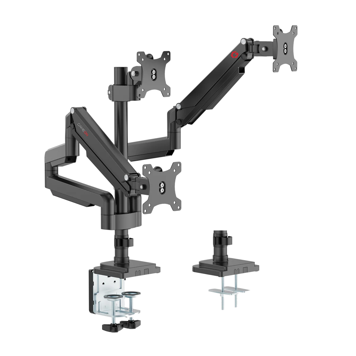 GameOn Triple Monitor Arm Stand and Mount (GO-5367) - Adjustable and Sturdy Multi-Screen Setup