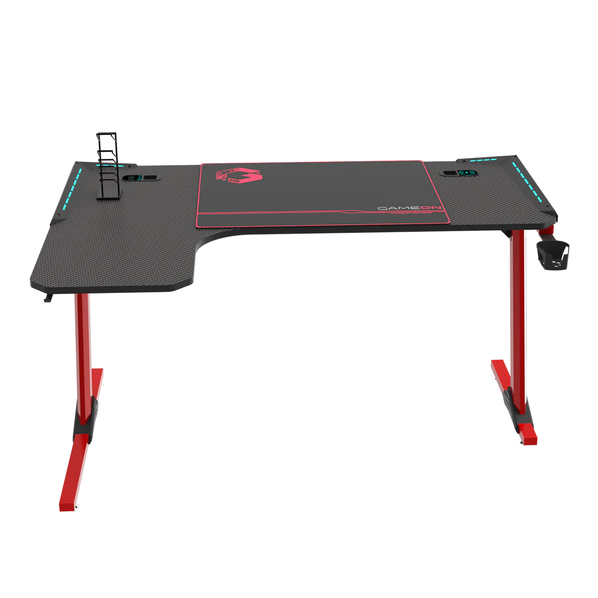 GAMEON PHANTOM XL-L SERIES L-SHAPED RGB FLOWING LIGHT GAMING DESK GO-PHANTOMXL-L