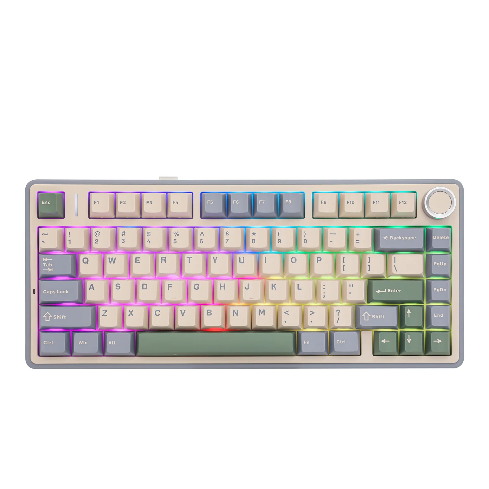 AULA 75 KEYS RGB 75% MECHANICAL GAMING KEYBOARD TRI-MODE KNOB REAPER SWITCH F75 LILAC SKIES