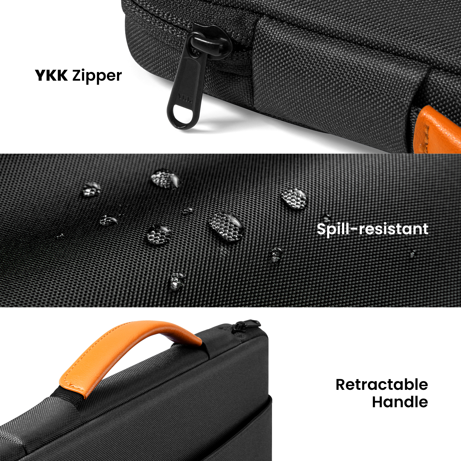 TOMTOC DEFENDER A22 14 INCH LAPTOP BRIEFCASE BLACK A22D3D5 thumbnail 7