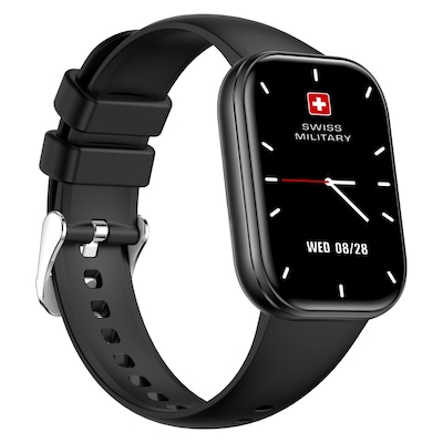 SWISS MILITARY RHINE SMART BAND  BLACK WITH 3 TALK  SM-BAND-RHINE3-BLKF BLKS