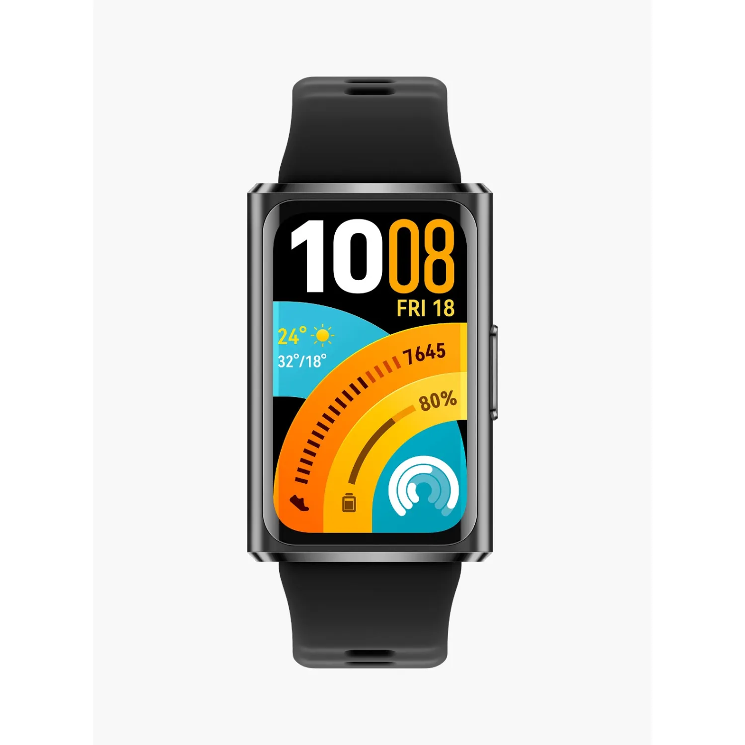 HUAWEI BAND 11 PRO MATTE BLACK ALUMINUM ALLOY CASE BLACK FLUOROELASTOMER STRAP CDY-B49