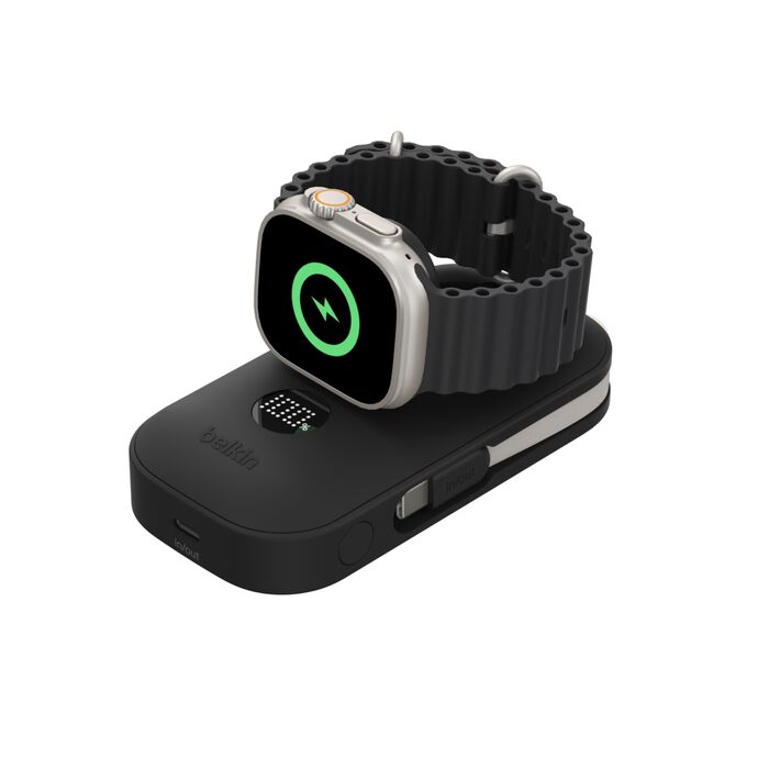 BELKIN BOOST CHARGE PRO POWER BANK 10K WITH APPLE WATCH CHARGER BLACK BPD012HQBK