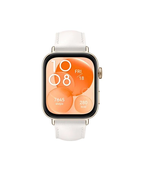 HUAWEI WATCH FIT 3 NFC EDITION WHITE WITH WHITE LEATHER STRAP SLO-B19