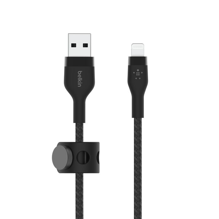 BELKIN BOOST CHARGE PRO FLEX USB A CABLE WITH LIGHTNING CONNECTOR BLACK CAA010BT3MBK