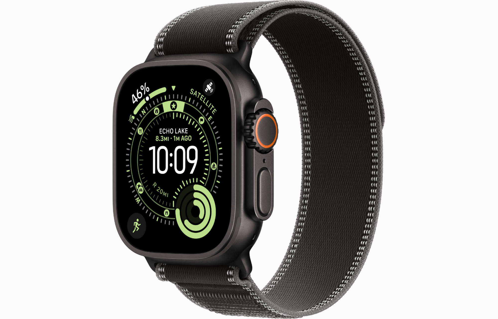 APPLE WATCH ULTRA 3 49MM GPS + CELLULAR BLACK TITANIUM CASE WITH BLACK CHARCOAL TRAIL LOOP BAND M/L MF1H4