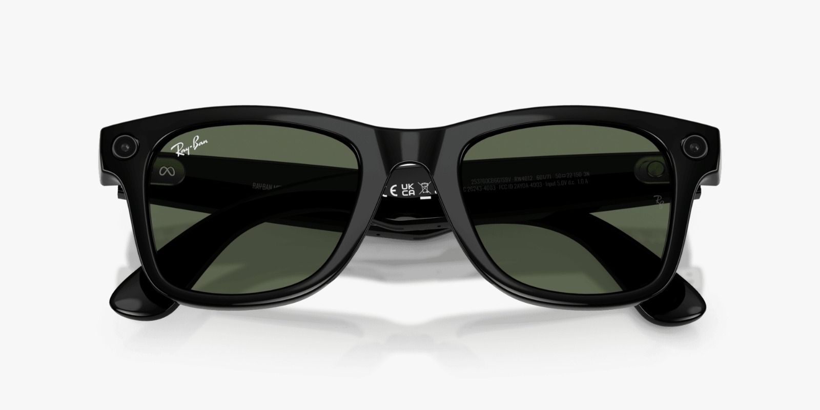 RAYBAN META WAYFARER (GEN 2 ) SUNGLASSES F SHINY BLACK L TRANSITION GRAPHITE GREEN RW4012 thumbnail 3