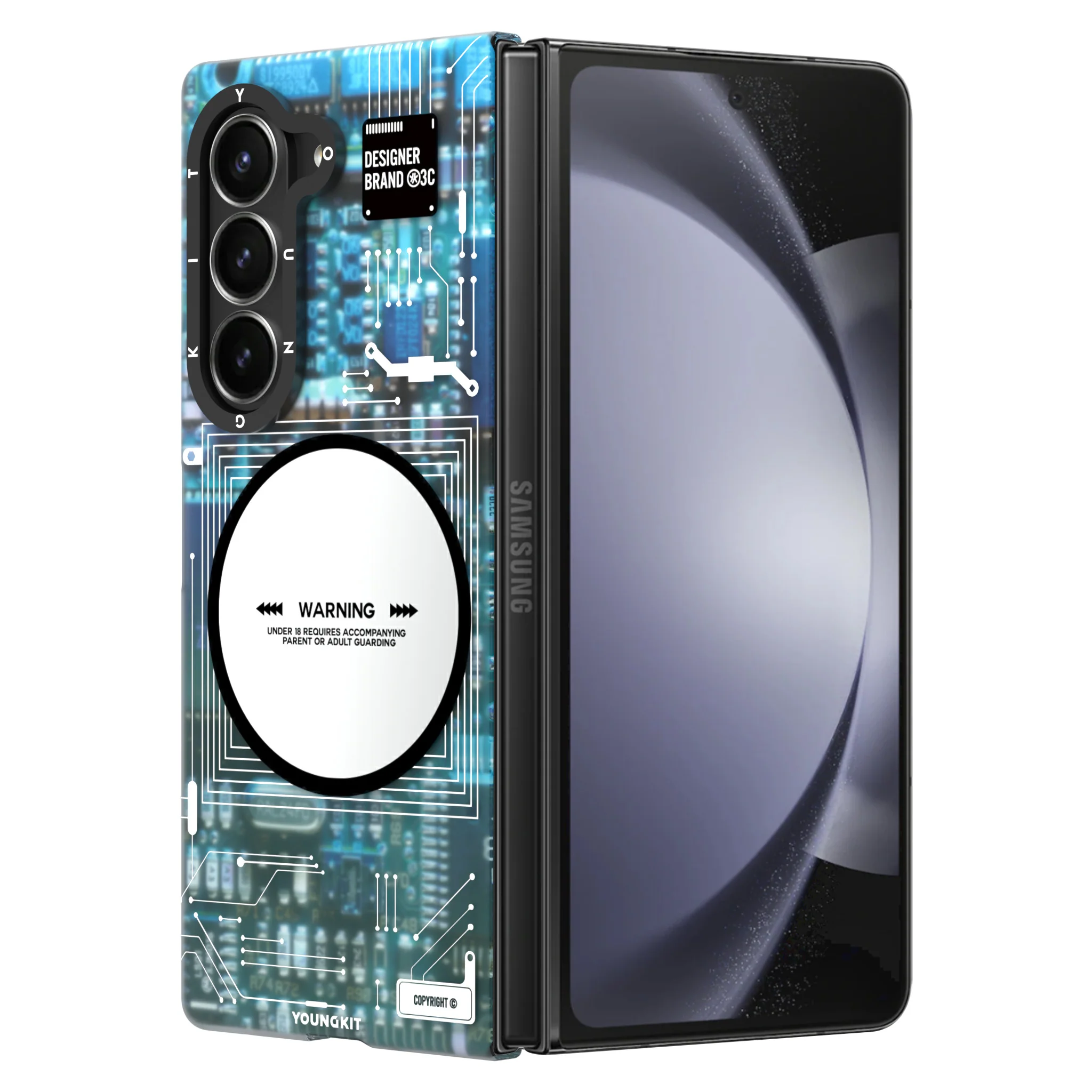 YOUNGKIT SAMSUNG FOLD 6 TECHNOLOGY MAGNETIC CASE BLUE CX018