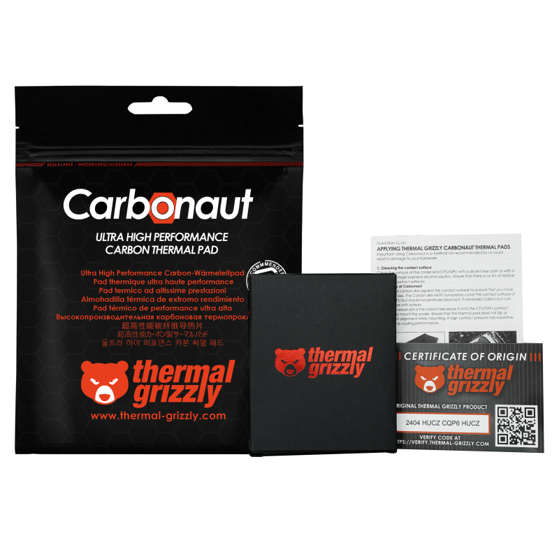 Thermal Grizzly Carbonaut Thermal Pad, 31 × 25 × 0.2 mm TG-CA-31-25-02-R thumbnail 3