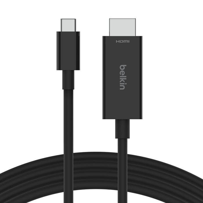 BELKIN CONNECT USB C TO HDMI CABLE 4K BLACK 6.6FT 2M AVC012BT2MBK