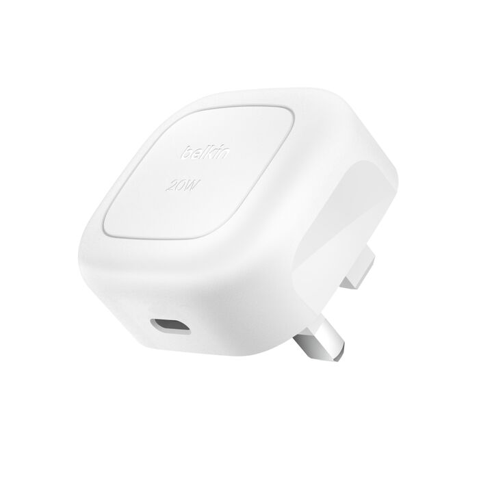 BELKIN BOOSTCHARGE COMPACT USB-C WALL CHARGER 20W WHITE WCA009MYWH