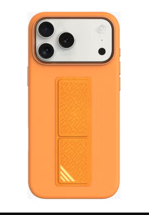 LEVELO IPHONE 17 PRO MORPHIX SILICONE CASE WOTH LEATHER GRIP ORANGE LVLMRPS17PORG
