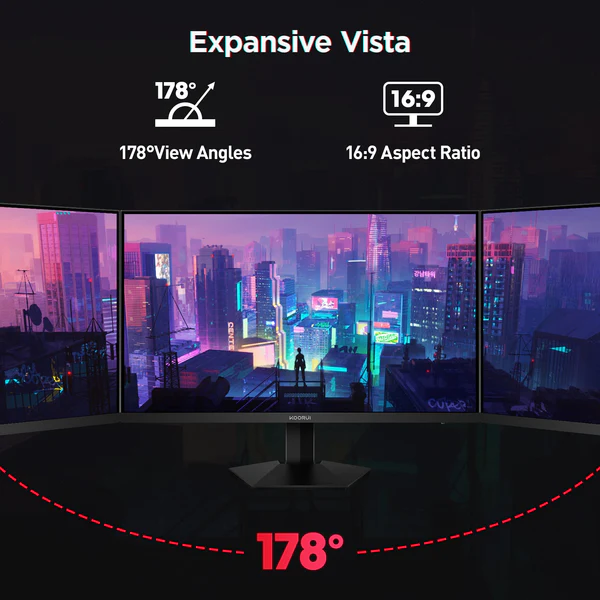KOORUI 27 INCH QHD 2560X1440 180HZ 1MS IPS PANEL GAMING MONITOR G2721P thumbnail 8