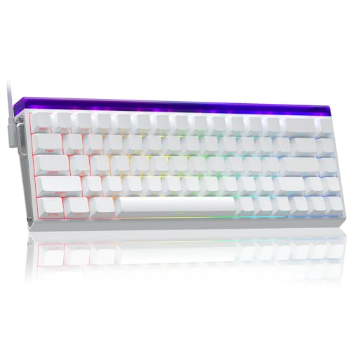AULA 68 KEYS RGB 65% WIRED MECHANICAL GAMING KEYBOARD  JADE KING SWITCH COUNTOUR BK-RD HERO68HE