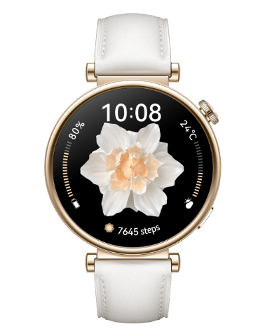 Huawei GT4 41mm with White Leather Strap ARA-B19