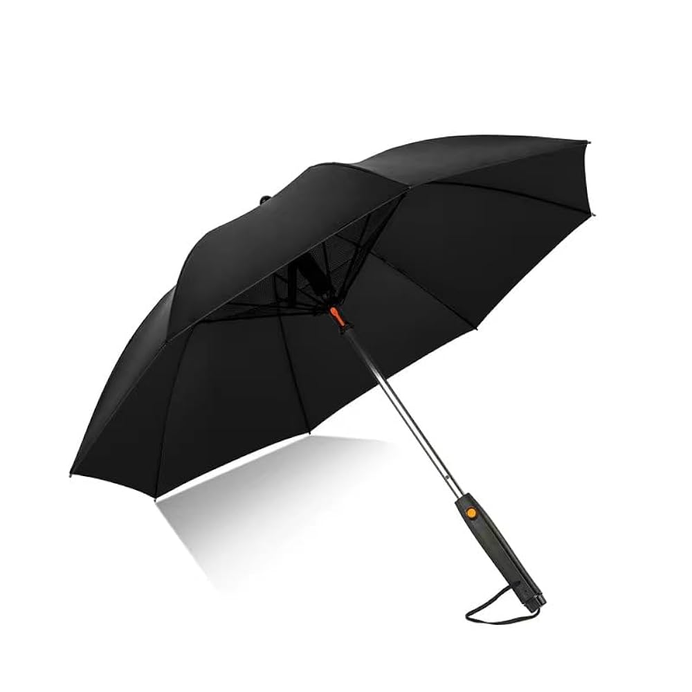 UMBRELLA WITH FAN RECHARGABLE LITHIUM LION BATTERY 2600MAH BLACK