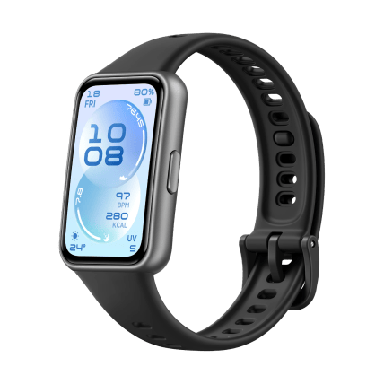 HUAWEI BAND 11 MATTE BLACK DURABLE POLYMER CASE BLACK FLUOROELASTOMER STRAP CDY-B19