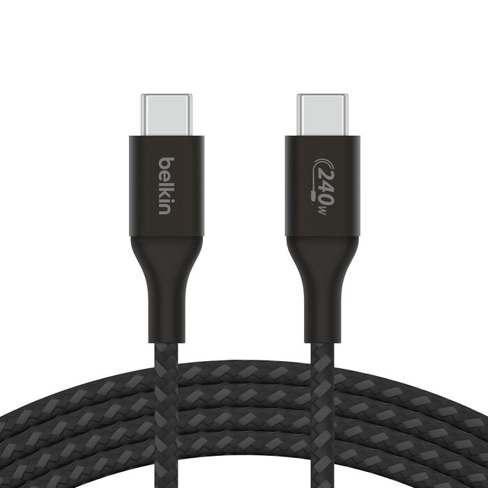 BELKIN BOOST CHARGE USB C TO USB C 240W CABLE 2M BLACK CAB015BT2MBK