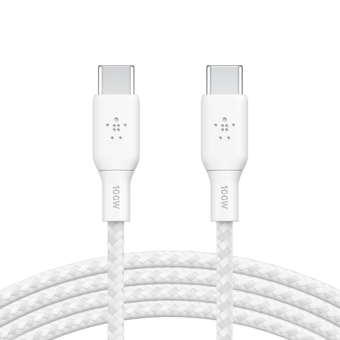BELKIN BOOST CHARGE USB C TO USB C 100W CABLE 2M WHITE CAB014BT2MWH