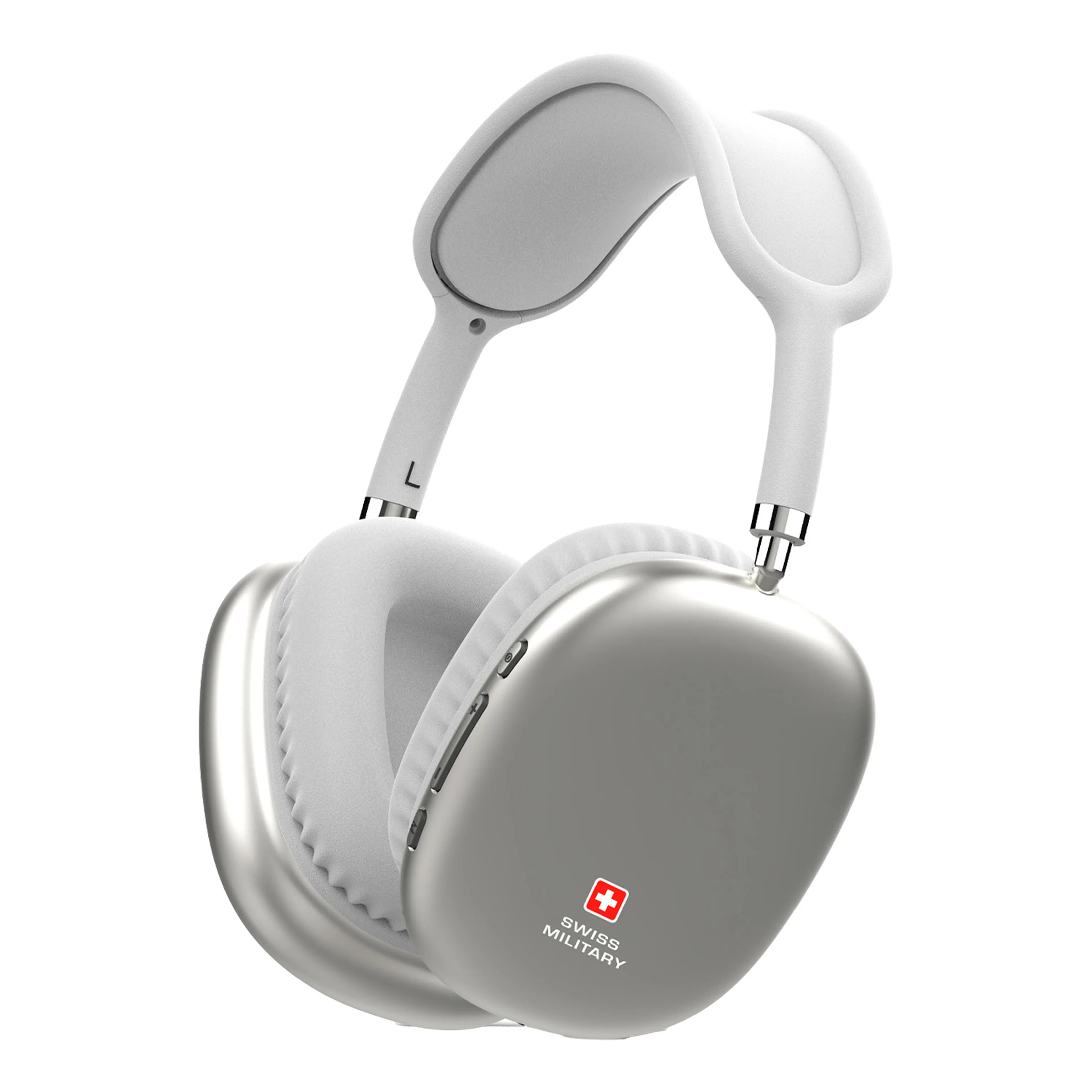 SWISS MILITARY AIRFLOW ADVANCED NOISE CANCELLING WIRELESS HEADPHONE SILVER SM-AU-HS-AIRFLOW-ANC-SIL