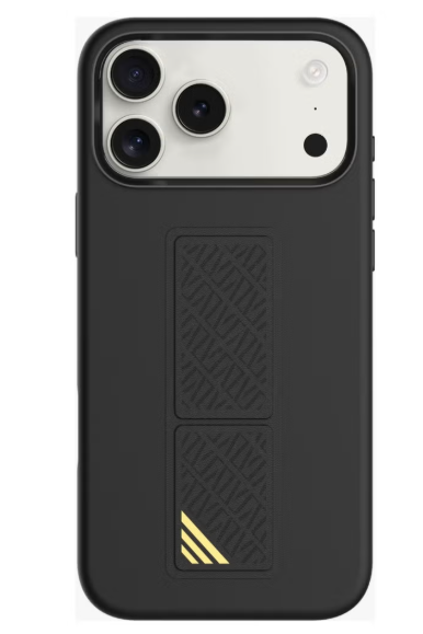 LEVELO IPHONE 17 PRO MAX MORPHIX SILICONE CASE WOTH LEATHER GRIP BLACK LVLMRPS17PMBK