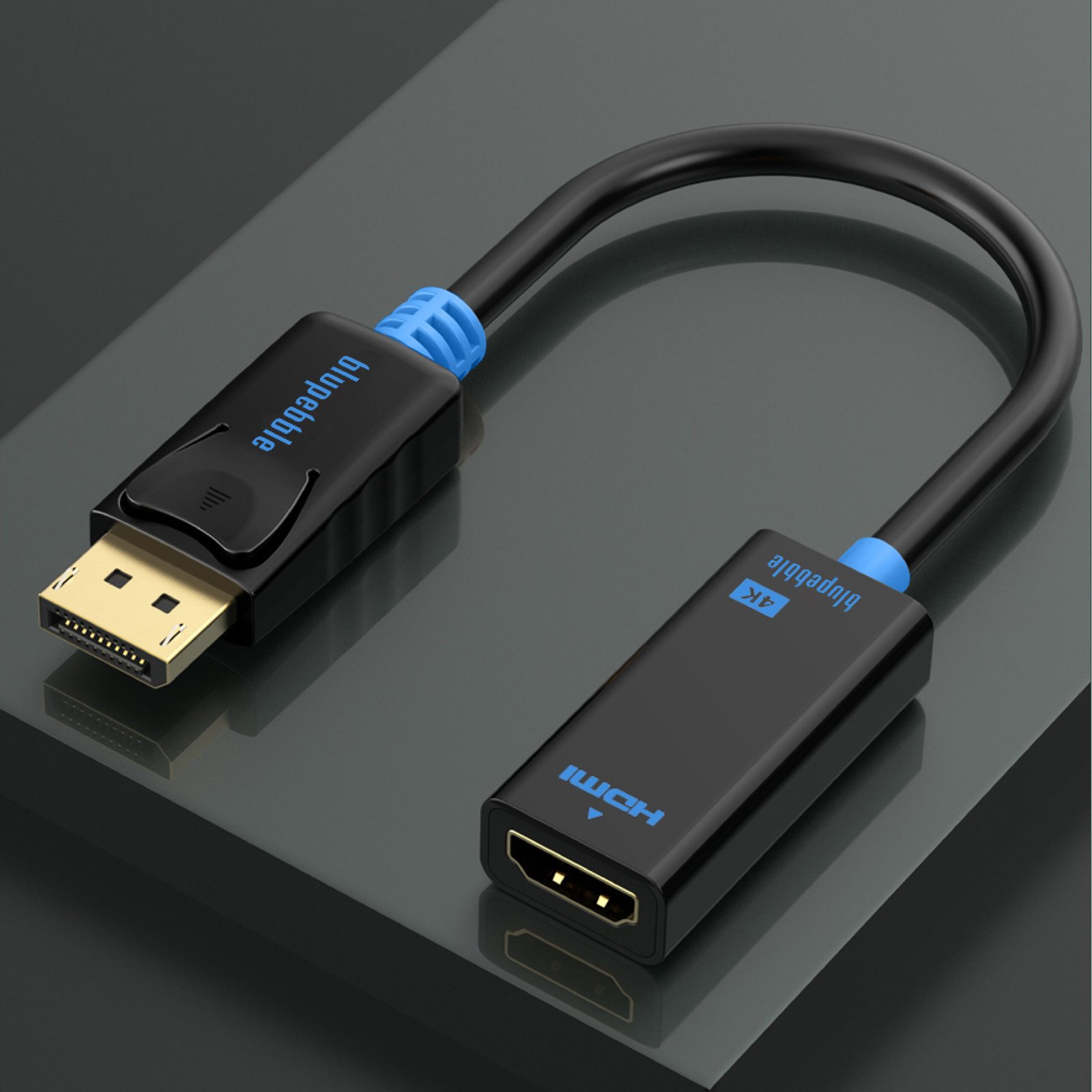 BLUPEBBLE DISPLAYPORT TO HDMI ADAPTER BP-AV586-01G4KB02-BK thumbnail 6