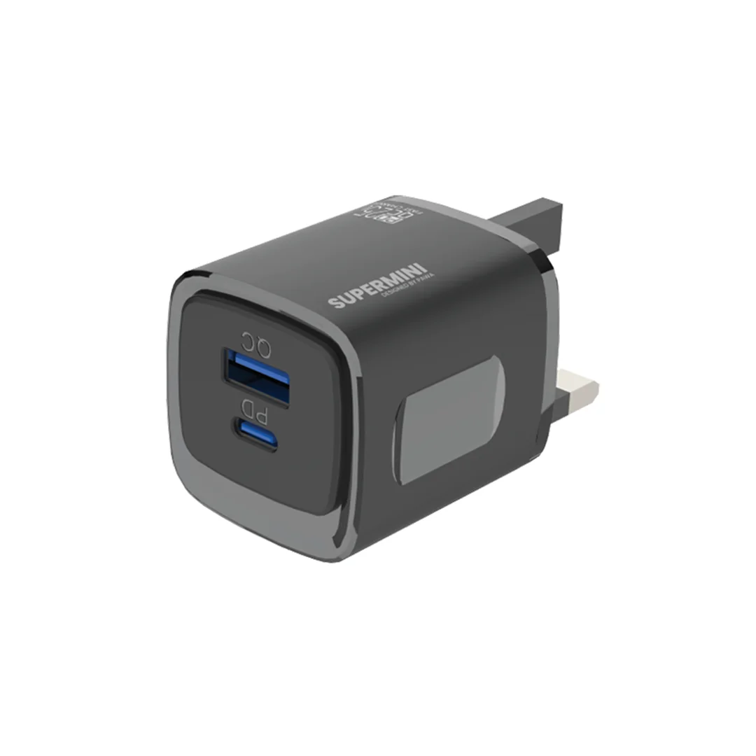 PAWA SUPERMINI TRAVEL CHARGER PD QC PORT 25W BLACK PW-TC25CUUK-BK