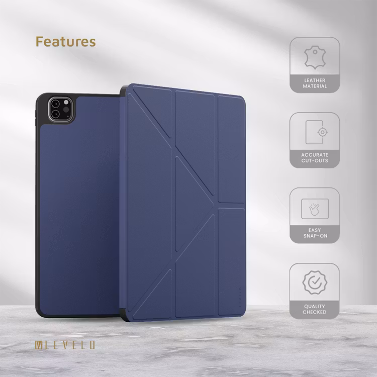 LEVELO ELEGANTE IPAD PRO 12.9 HYBRID LEATHER MAGNETIC CASE BLUE LVLELGP12BU thumbnail 5