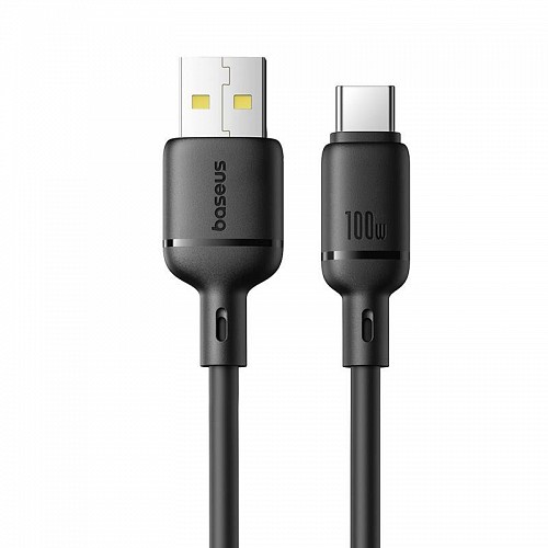 BASEUS SILKY USB TO TYPE C 100W CABLE 2M CLUSTER BLACK
